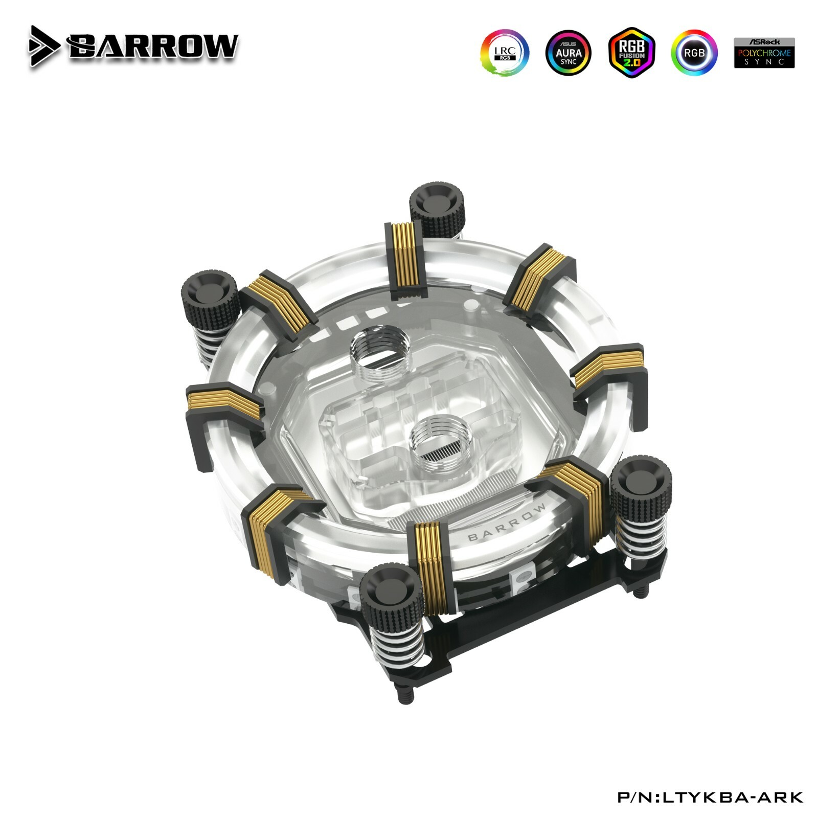 Barrow LTYKBA-ARK CPU Water Block for AMD Ryzen 3 5 7 9 AM3 AM4 AM5 aRGB BLACK