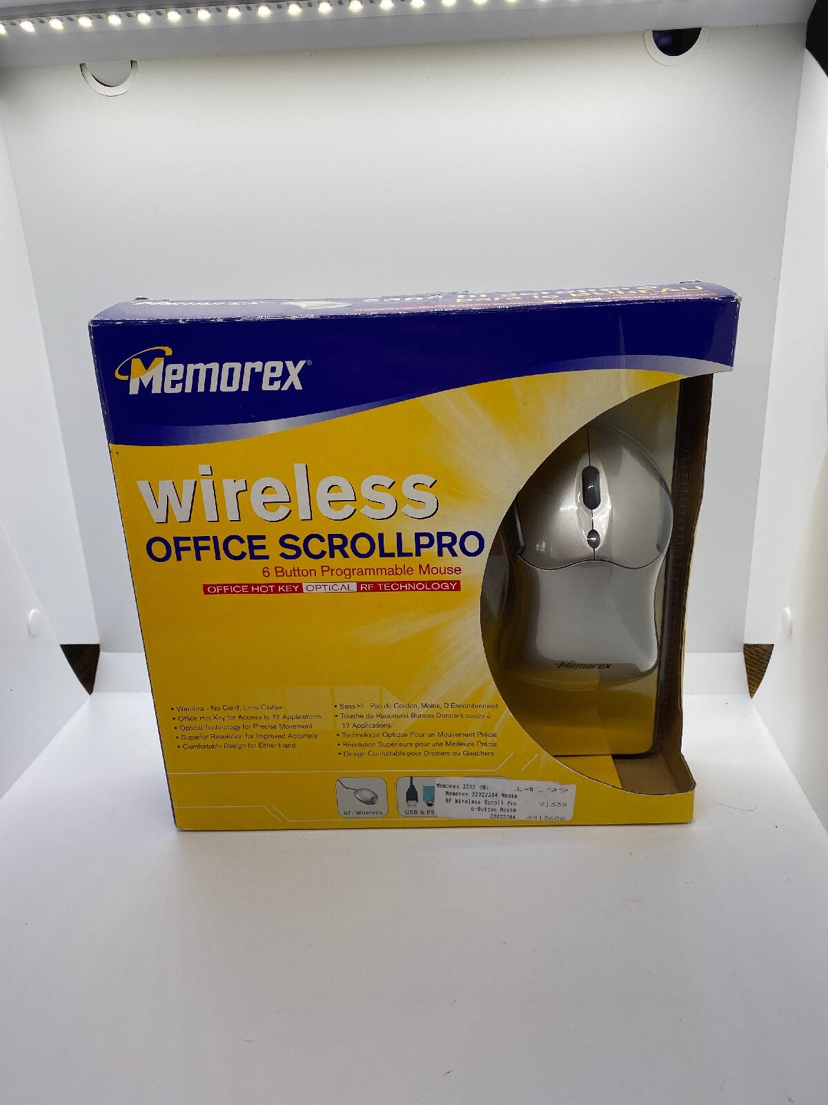NOS SEALED Memorex Wireless Office Scrollpro 6 Button Programmable Mouse 