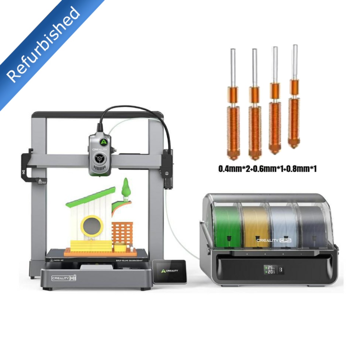 【Refurbished】Creality Hi Combo 3D Printer MultiColor Printing+Quick-Swap Nozzle