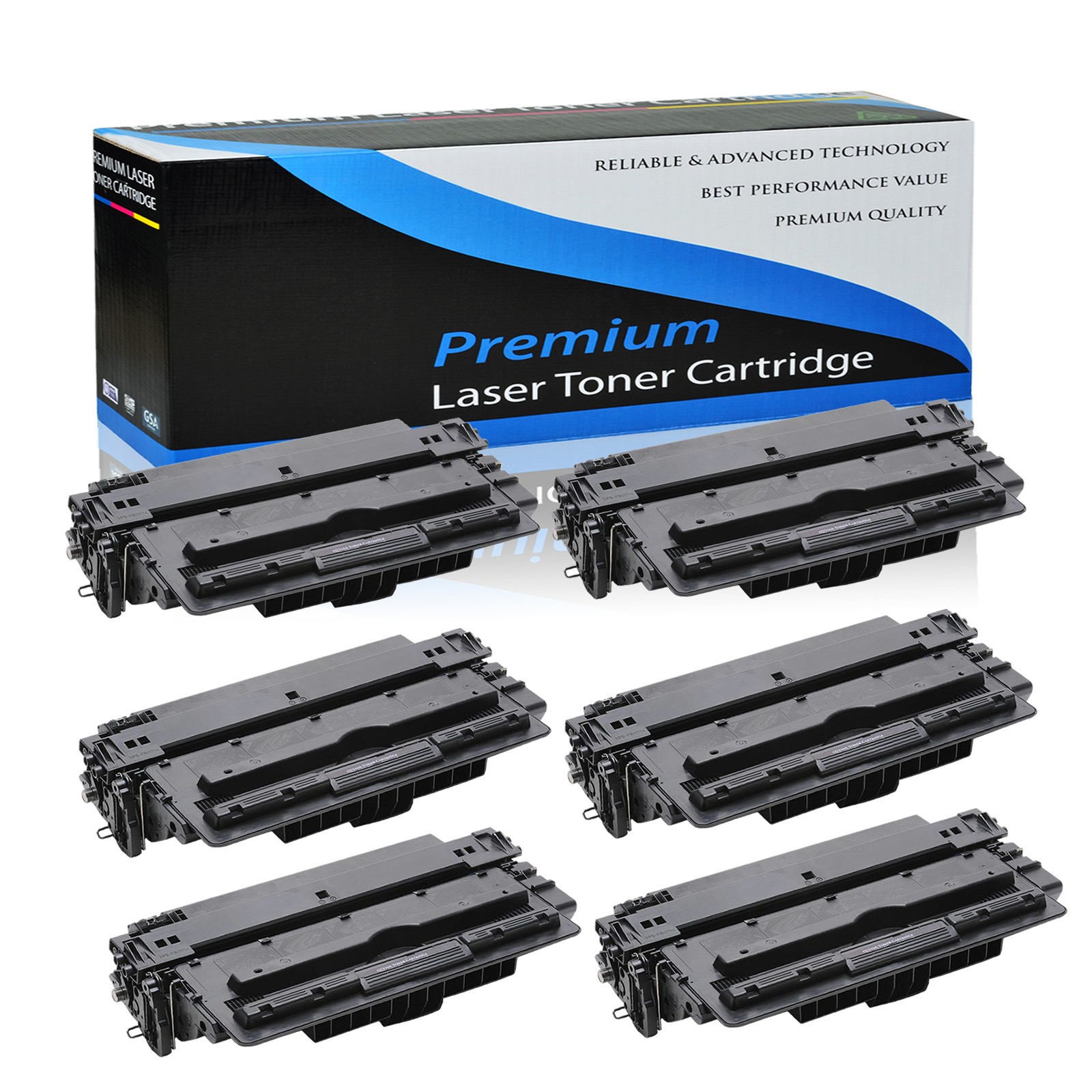 6PK Black Q7516A Black Toner Cartridge for HP 16A LaserJet 5200 5200dtn 5200tn
