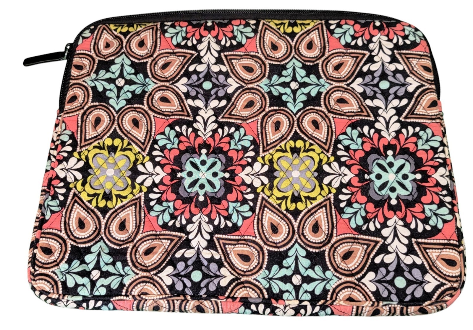 Vera Bradley Tablet Laptop 14in Sleeve Holder Sierra Stream Quilted Zip EUC