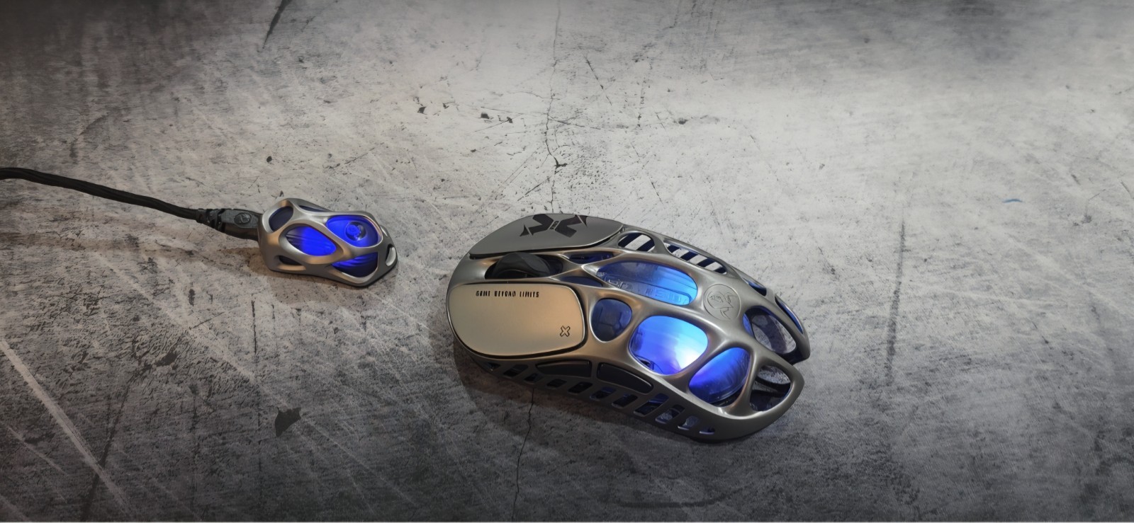 GravaStar Mercury X Pro Wireless Optical Gaming Mouse 32000 DPI Silver