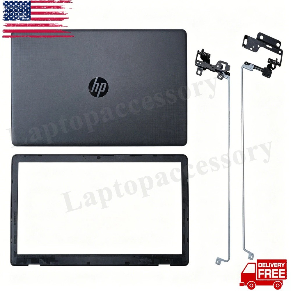 New for HP 17-BS 17-AK 17AY 17.3in Black LCD Back Cover & Front Bezel &Hinges US