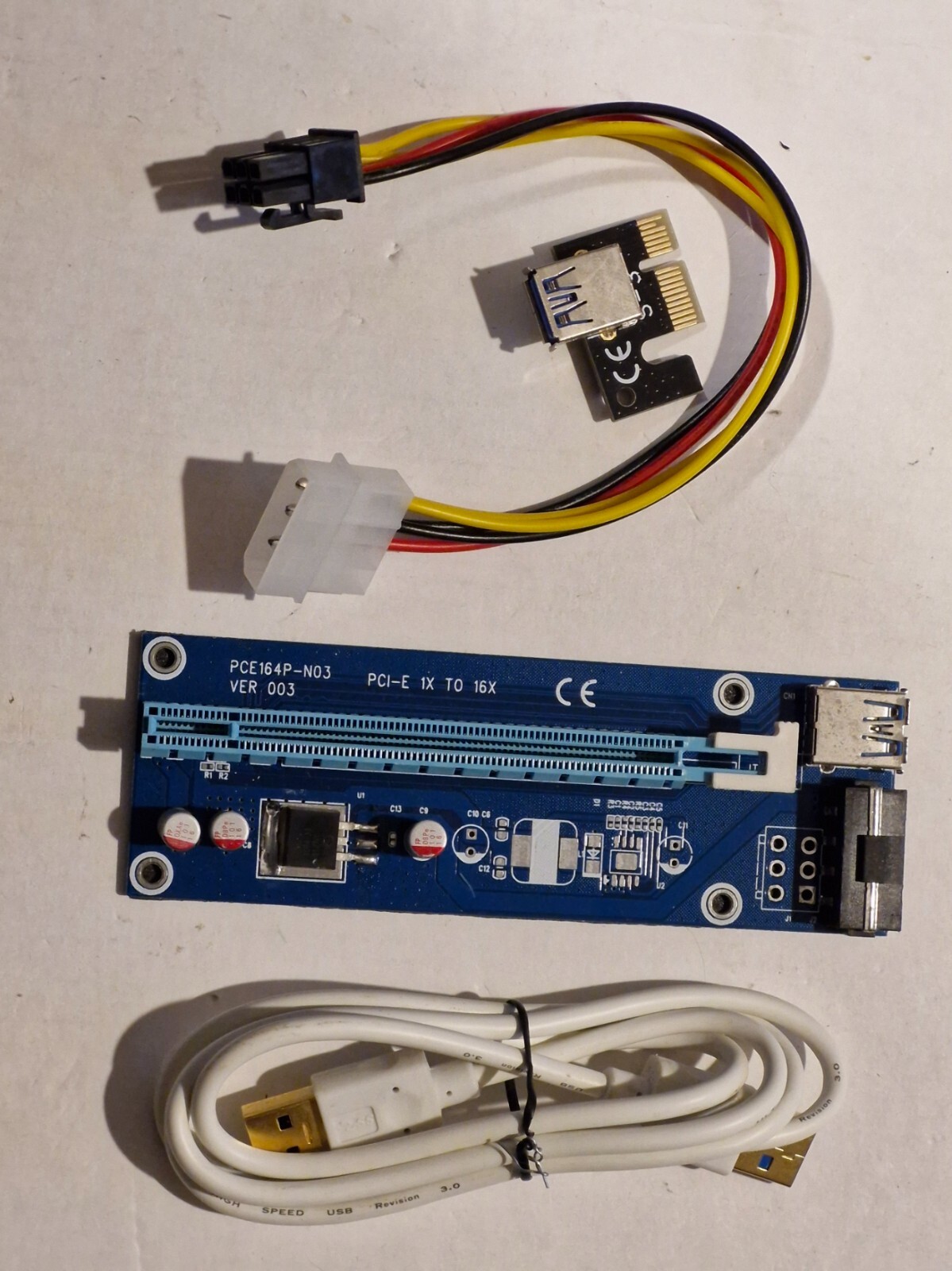 PCS GPU Riser PCE164P-N03 VER003 PCI-E 1X TO 16X ADAPTER