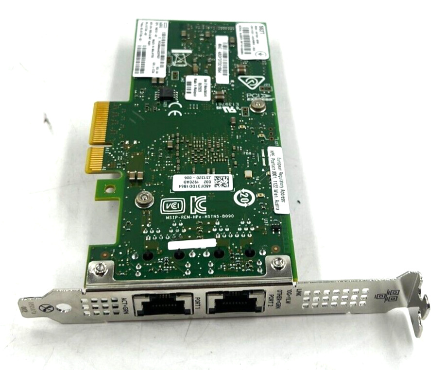 HPE 562T DUAL PORT 10GB ADAPTER 840137-001 817736-001