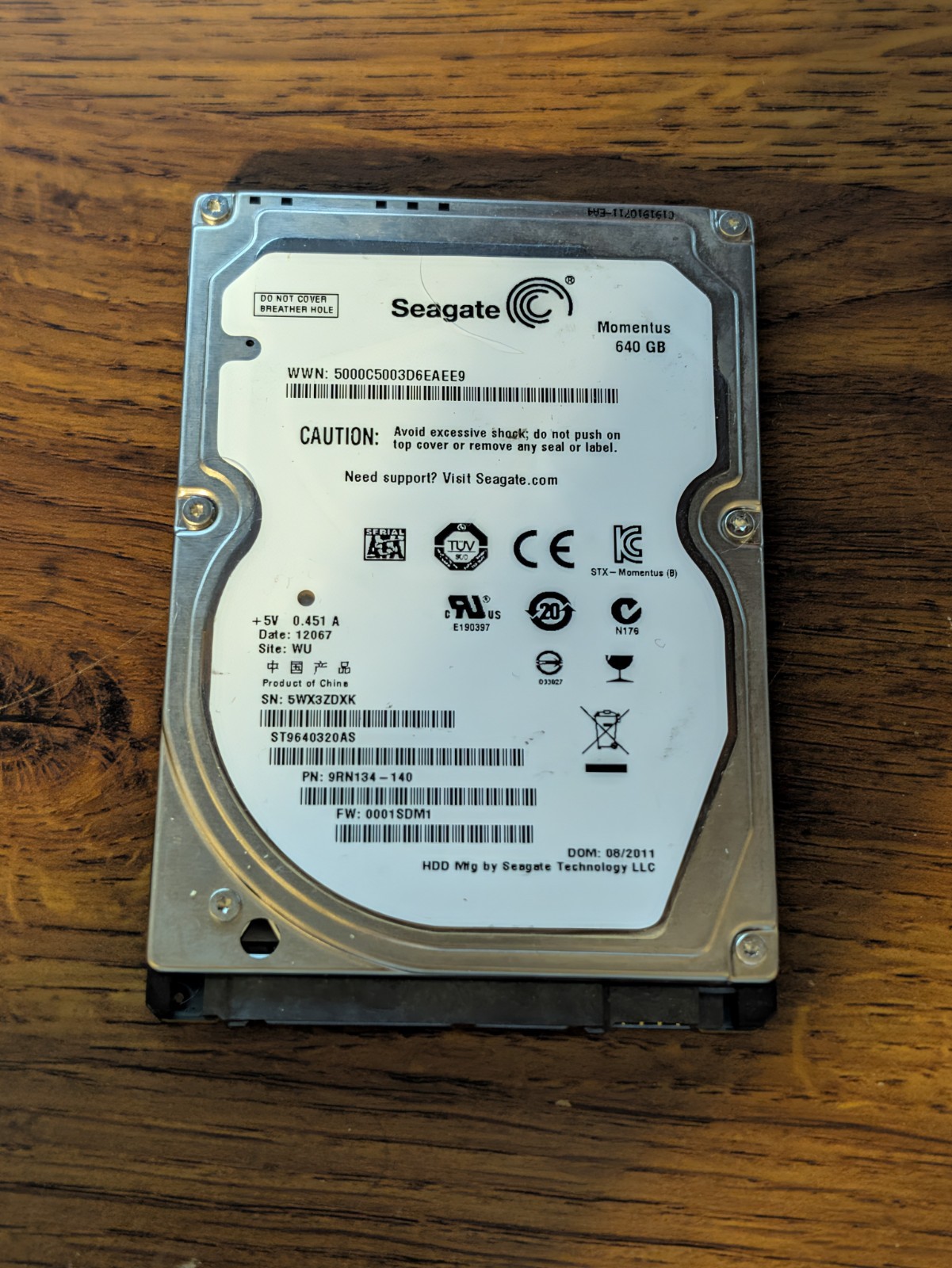 Seagate Momentus 7200.4 500GB HDD