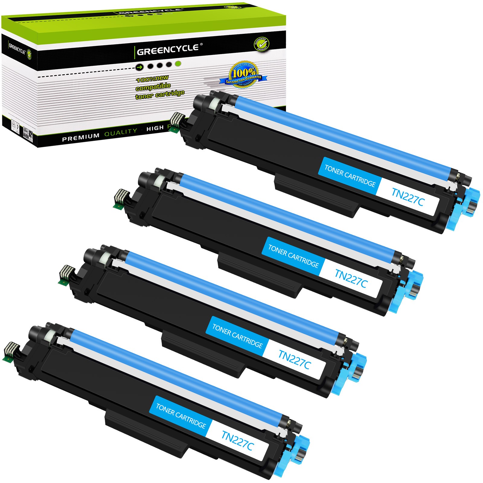 4 Pack TN227CY Cyan Toner Cartridge Fits For HL-L3210CW HL-L3230CDW DCP-L3510CDW