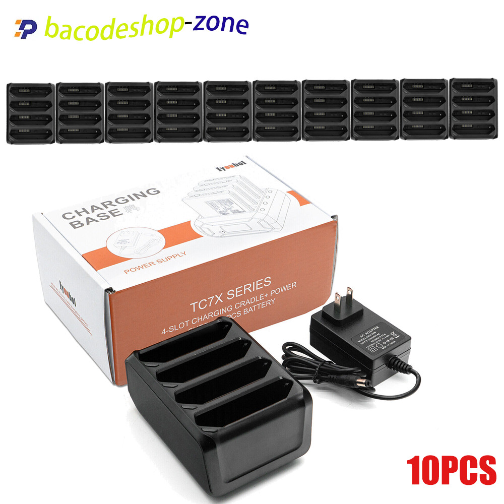 10x 4-Bay Battery Charging Cradle SAC-TC7X-4BTYC1 For Zebra TC70 TC75 TC72 TC77