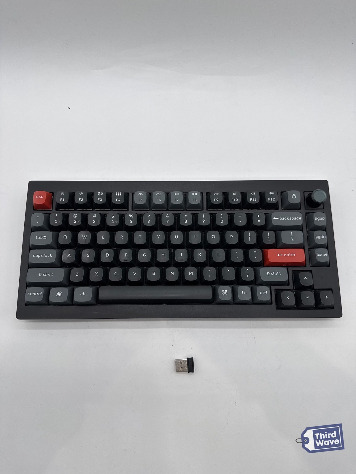 Keychron V1 Ultra 8K Wireless Mechanical Keyboard Red Linear RGB Black