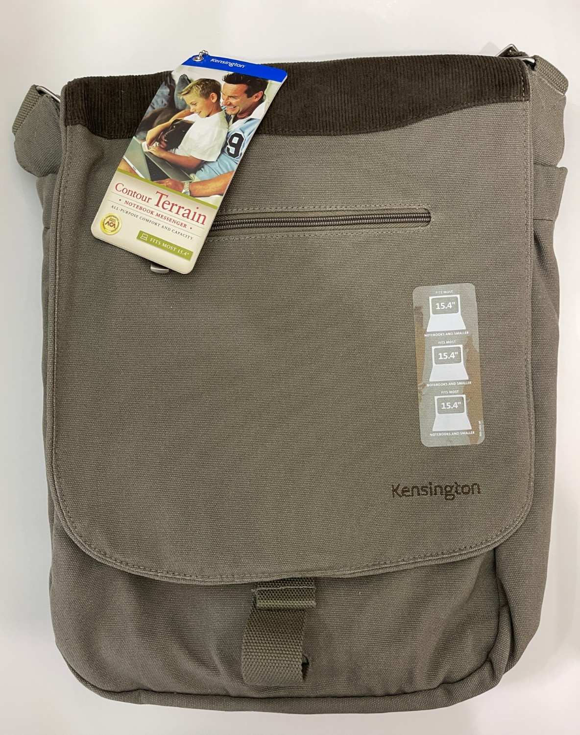 KENSINGTON CONTOUR TERRAIN K63100 CANVAS LAPTOP MESSENGER BAG NEW (LISTING A)