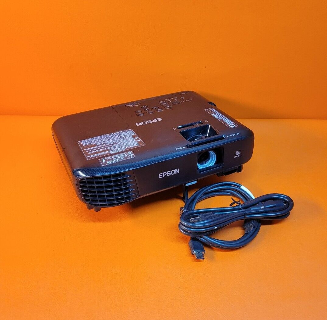 Epson PowerLite 1266 Portable Projector *141 Hrs* 3600 Lum *WEAR- Missing Cover*