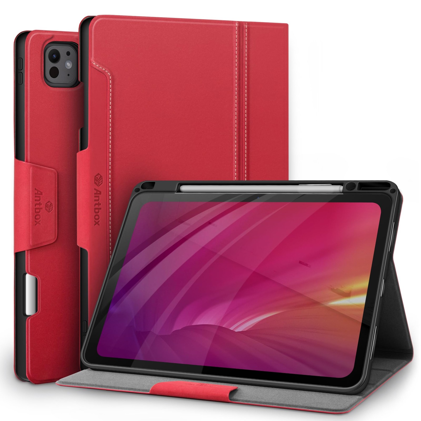 Antbox for iPad Pro 13 Inch Case M5 2025/M4 2024, Built-in Pencil Holder, Suppor