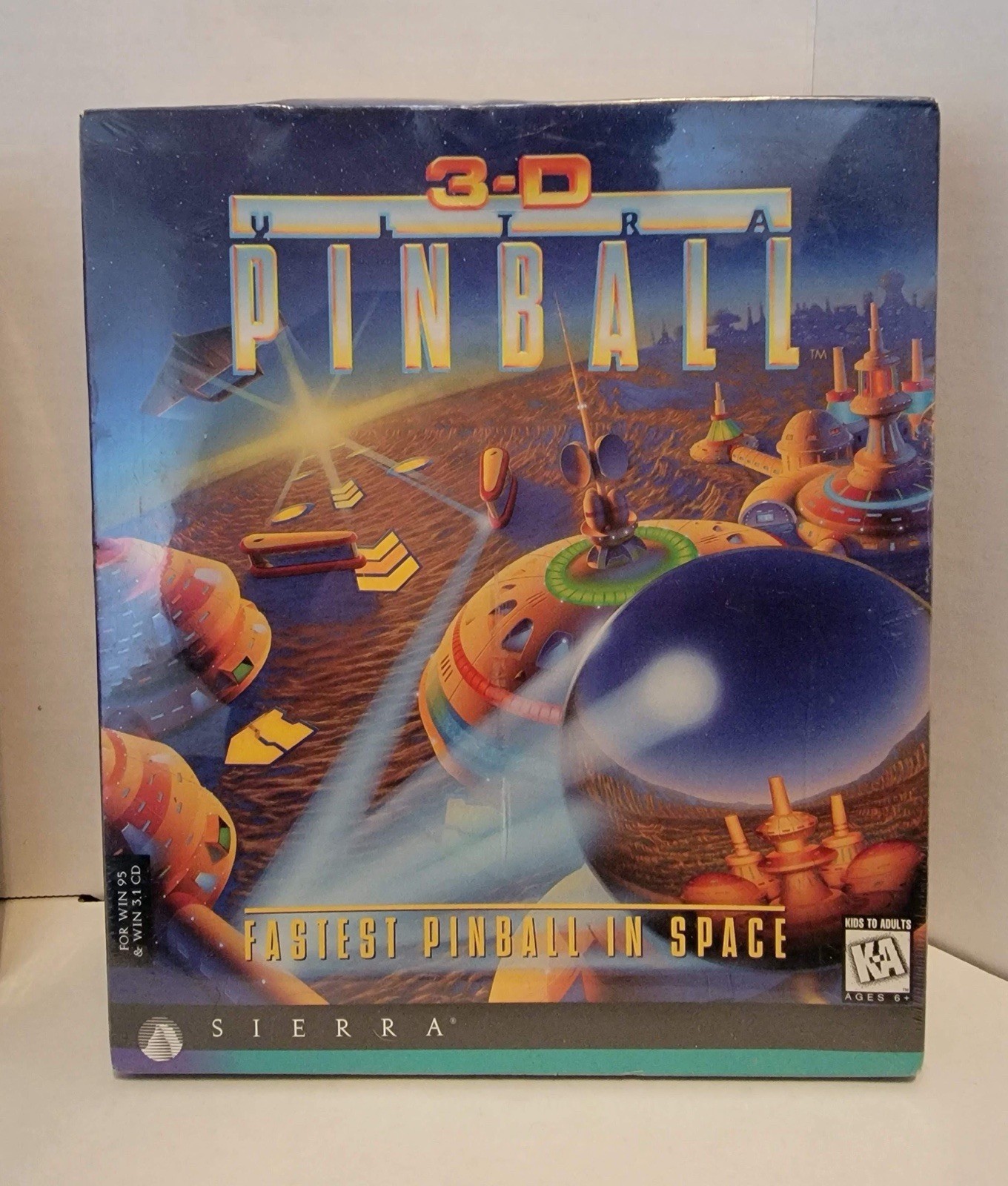 3-D Ultra Pinball Fastest Pinball in Space 1995 Sierra PC CD-ROM New/Sealed