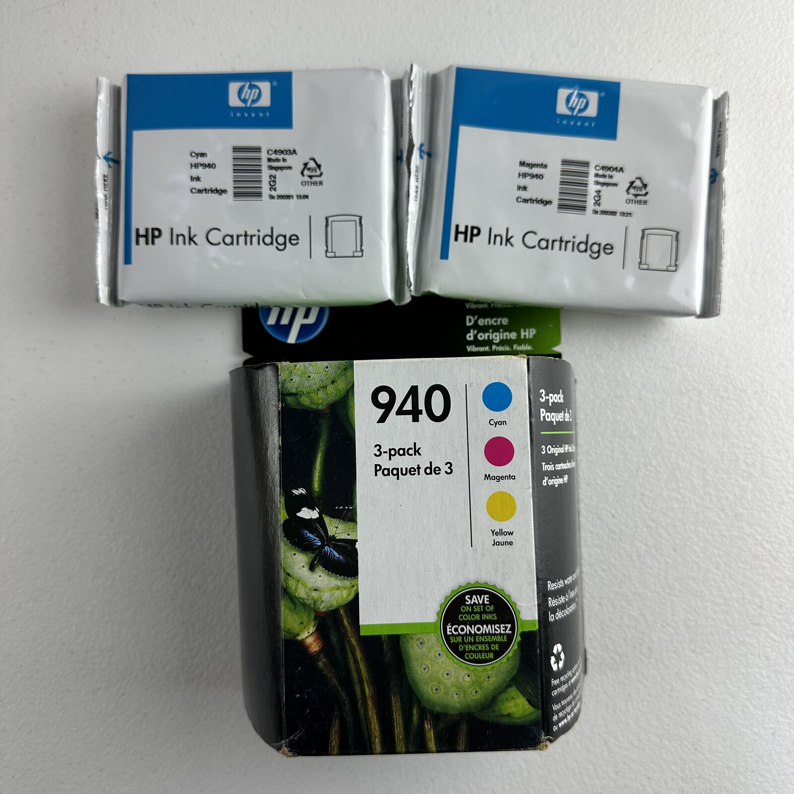 Genuine HP 940 Ink Cartridge - 3 Pack  (C/M/Y) NEW/Expired (CN065FN140) 07/2022