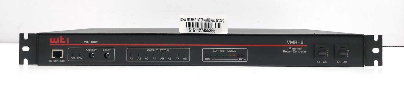WTI Managed Power Controller VMR-8 Series VMR-8HS20-2 100-240V 50/60Hz 16A