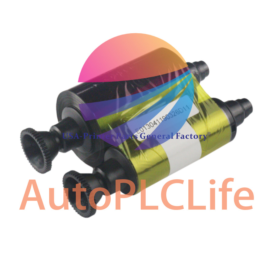 YMCKO Color Ribbon Compatible Evolis R3011 R3011C Printer 200 Full Color Print