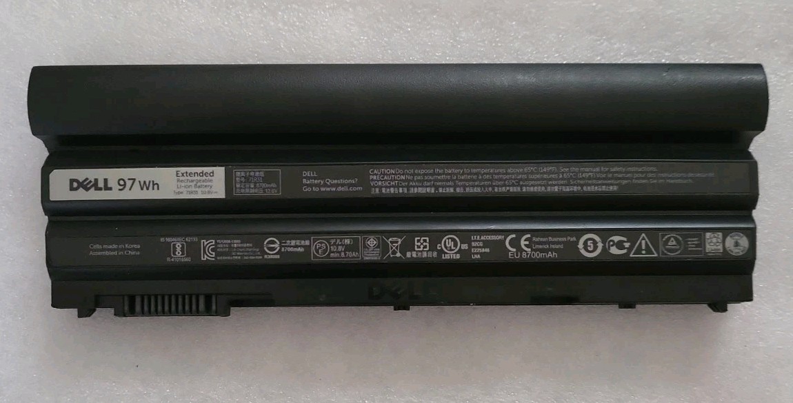 Genuine Dell E6420 E6520 9 Cell  97Wh Laptop Original Battery 71R31 8P3YX M5Y0X