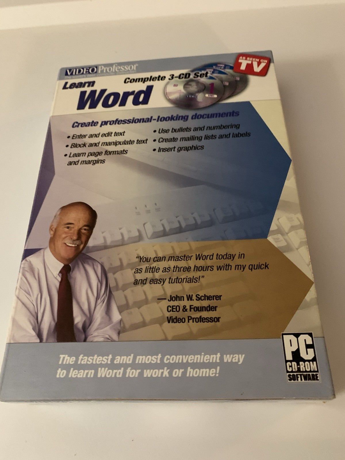 Video Professor Learn Word PC Software