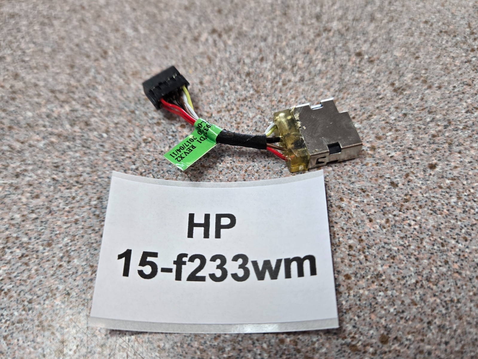HP 15-f222wm 15-f223nr 15-f224wm 15-f233wm AC DC Power Jack Charging Port Cable