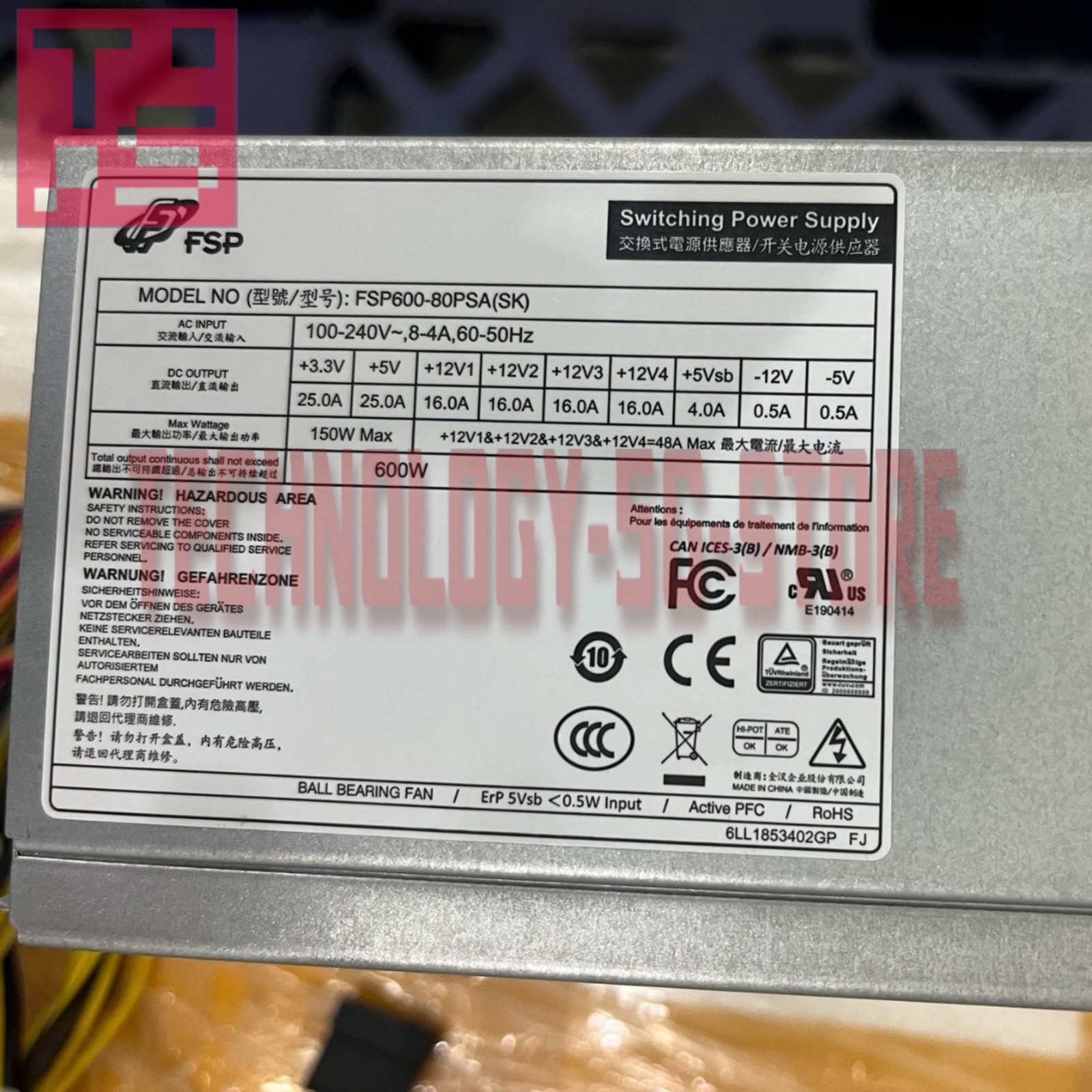 FSP FSP600-80PSA(SK) Industrial control computer power supply# 1pcs New In Box