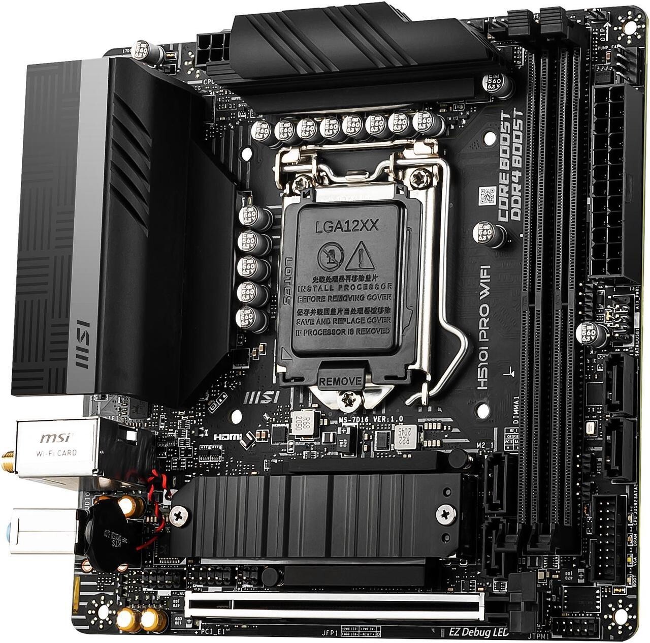 MSI H510I PRO WIFI LGA 1200 Intel H510 SATA 6Gb/s Mini ITX Intel Motherboard