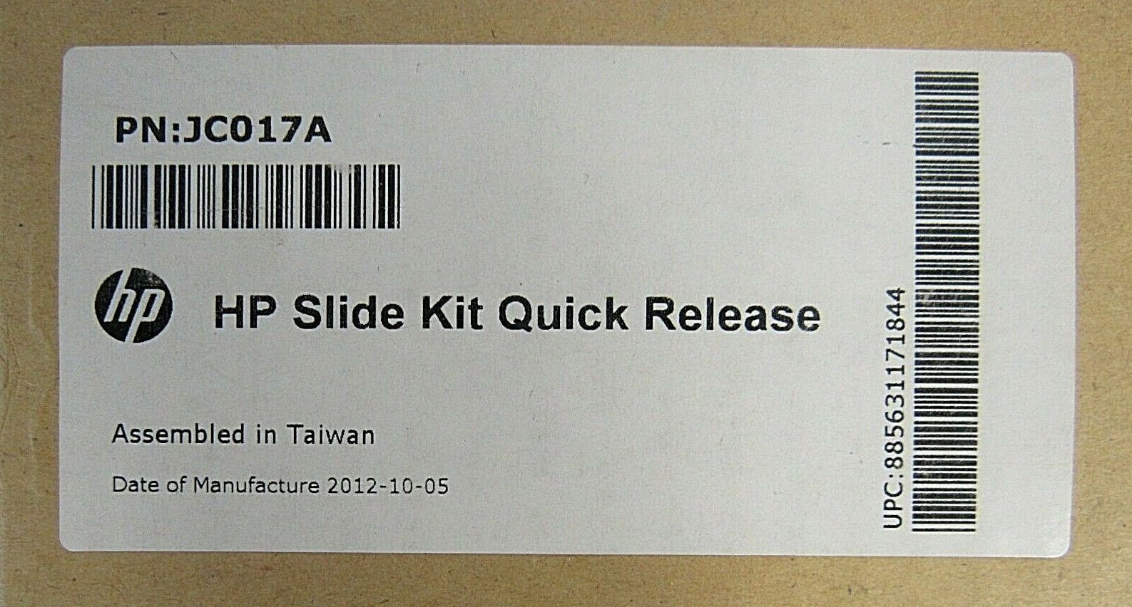 HP JC017A Tipping Point Slide Kit for Intrusion Prevention system TPNSRLKT 39-5