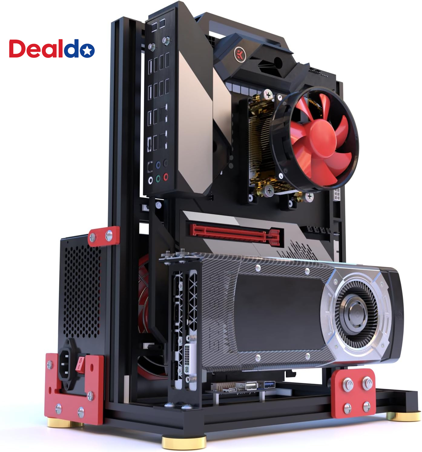 DIY Aluminium Pc Open Case Computer Chassis Test Bench Support Water Cooling Sup