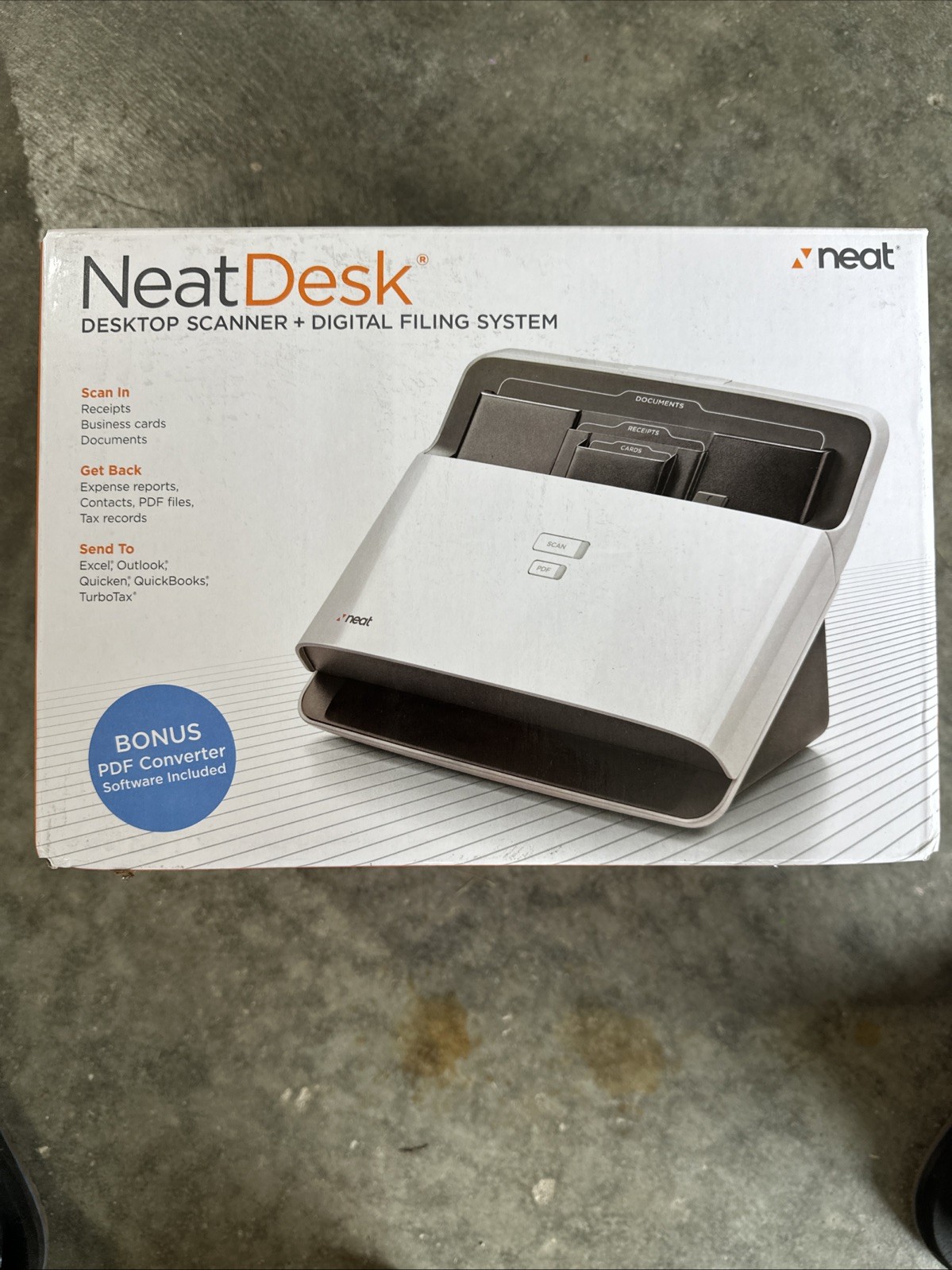 NeatDesk Plus Desktop Scanner and Digital Filing System ND-1000 Open Box