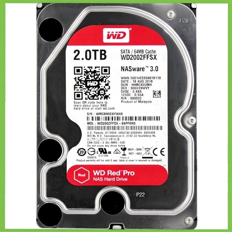 WD RED PRO WD2002FFSX NASware 3.0 2TB 64MB SATA III 3.5''