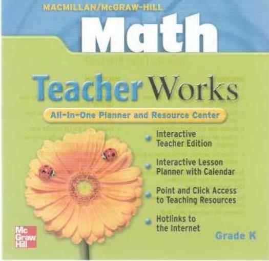 Macmillan/McGraw-Hill Math: TeacherWorks Grade K PC MAC CD Kindergarten lessons