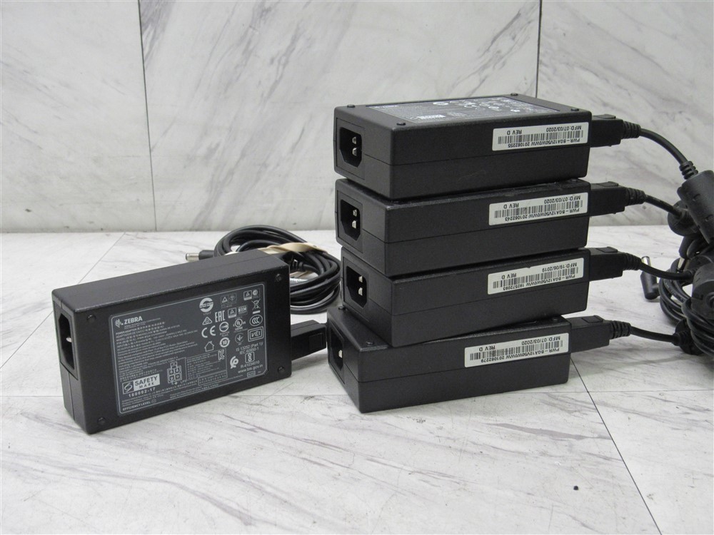 Lot of 5 ZEBRA Power Supply SAWA-56-41612A PWR-BGA12V50W0WW - TESTED
