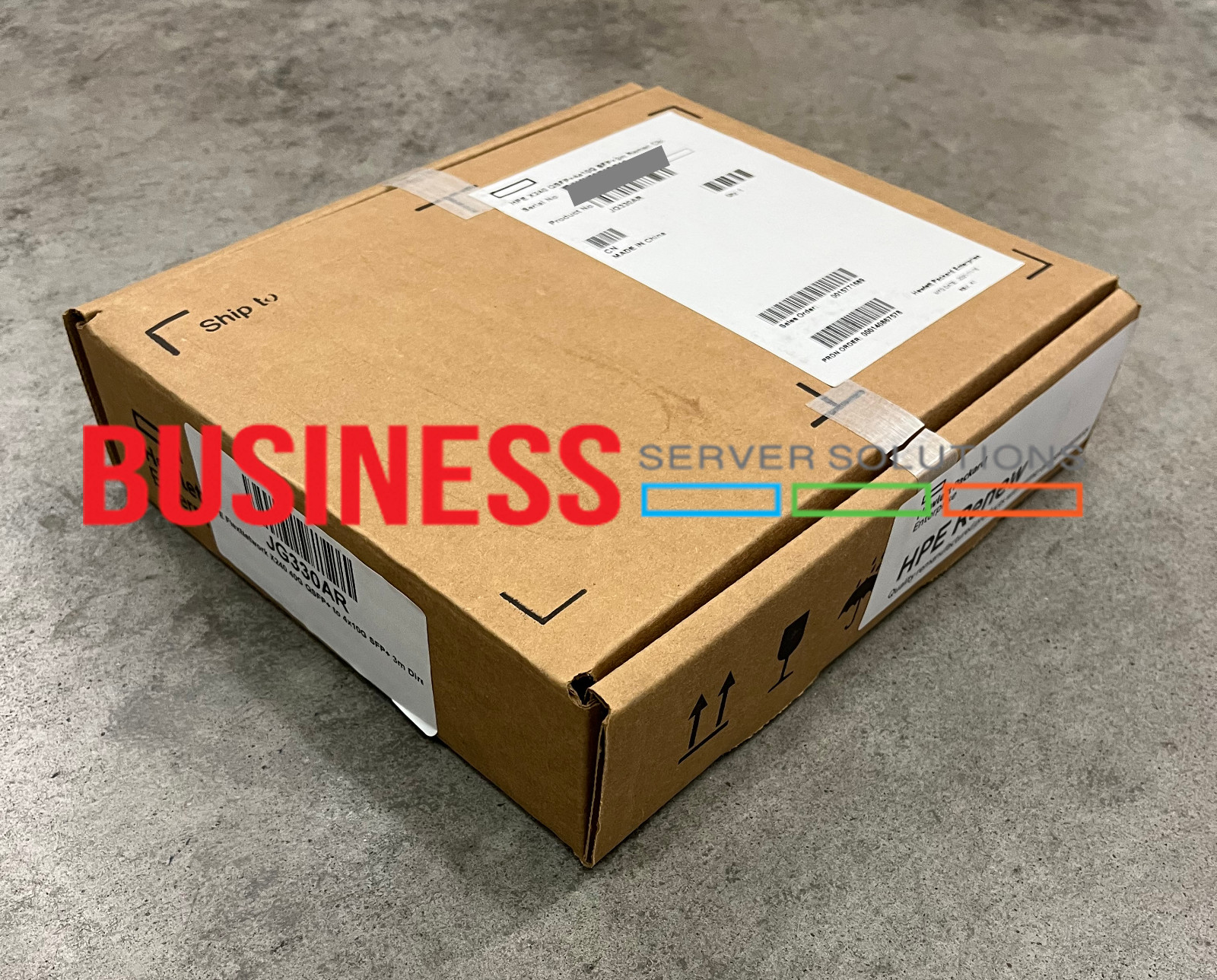 HPE FlexNetwork X240 40G QSFP+ to 4x10G SFP+ 3m DAC RENEW JG330A
