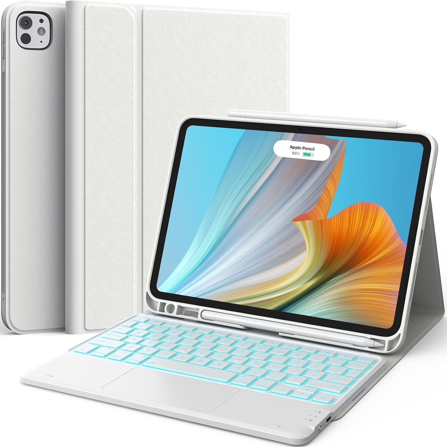CHESONA iPad Pro 11 M5 M4 Keyboard Case Touchpad Backlit Magnetic Detachable