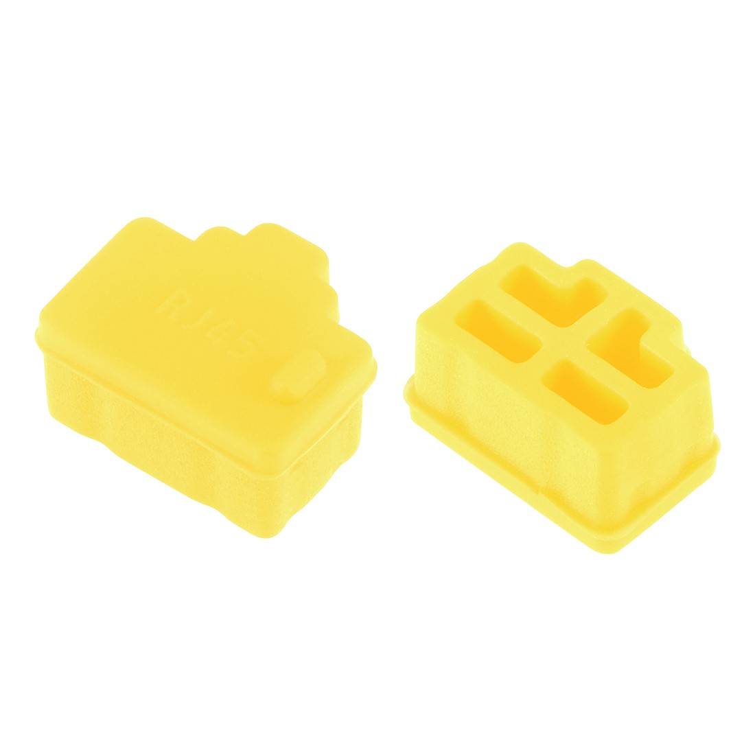 20pcs RJ45 Silicone Protectors Ethernet Hub Port anti-Dust Cap Cover, Yellow