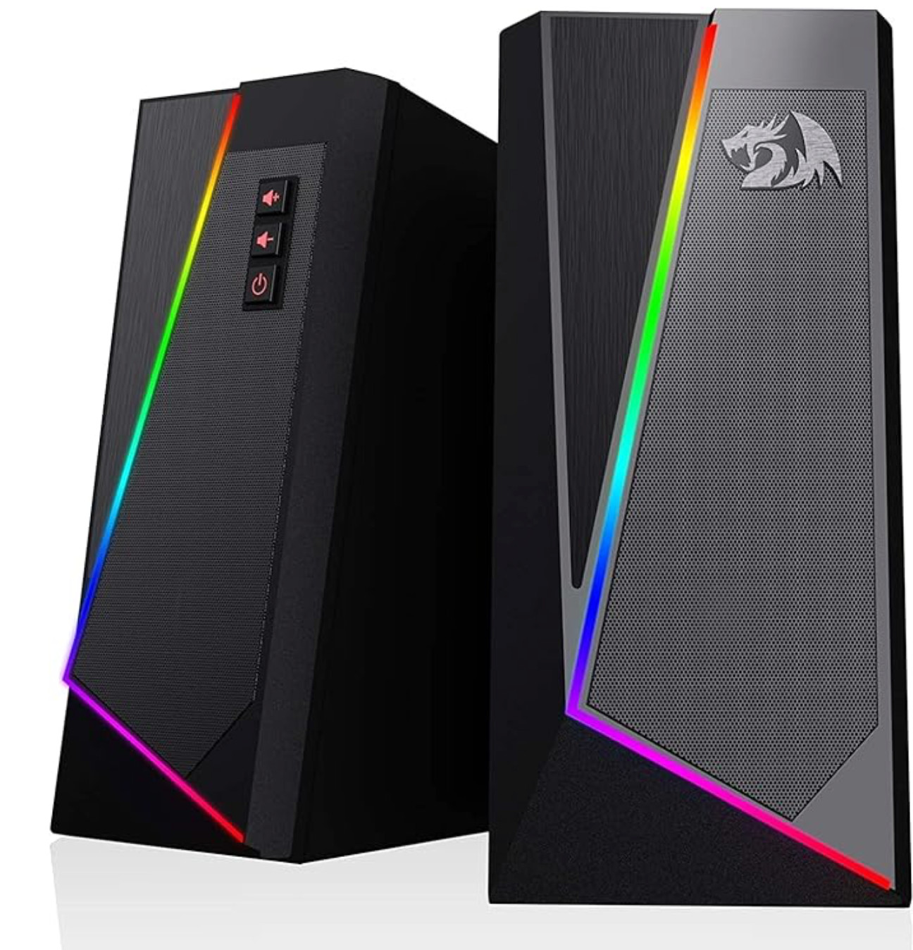 Redragon GS520 RGB Desktop Speakers, 2.0 Channel PC Computer Stereo Speaker USED