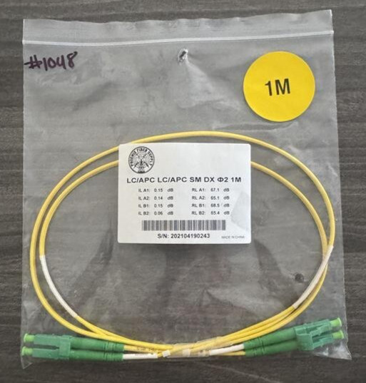 LC/APC-LC/APC Singlemode Duplex Patch Cable 1M (J-LACLAC102DX001M)