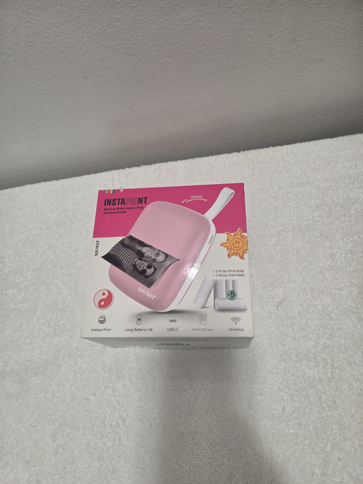 MUVIT INSTAPRINT Portable Inkless Wireless Printer USB-C new open box