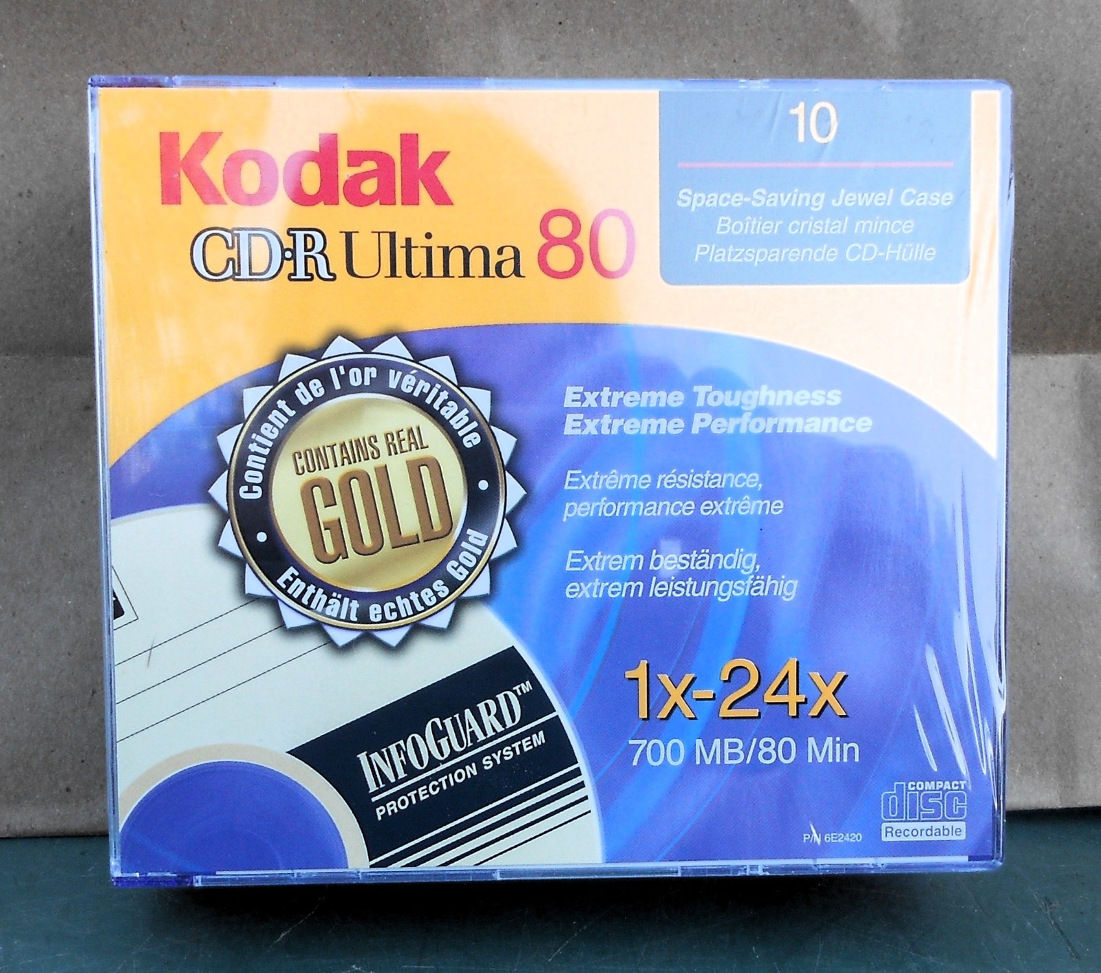 BRAND NEW SEALED Kodak CD-R UTIMA 80 GOLD CDR RECORDABLE BLANKMEDIA  24X