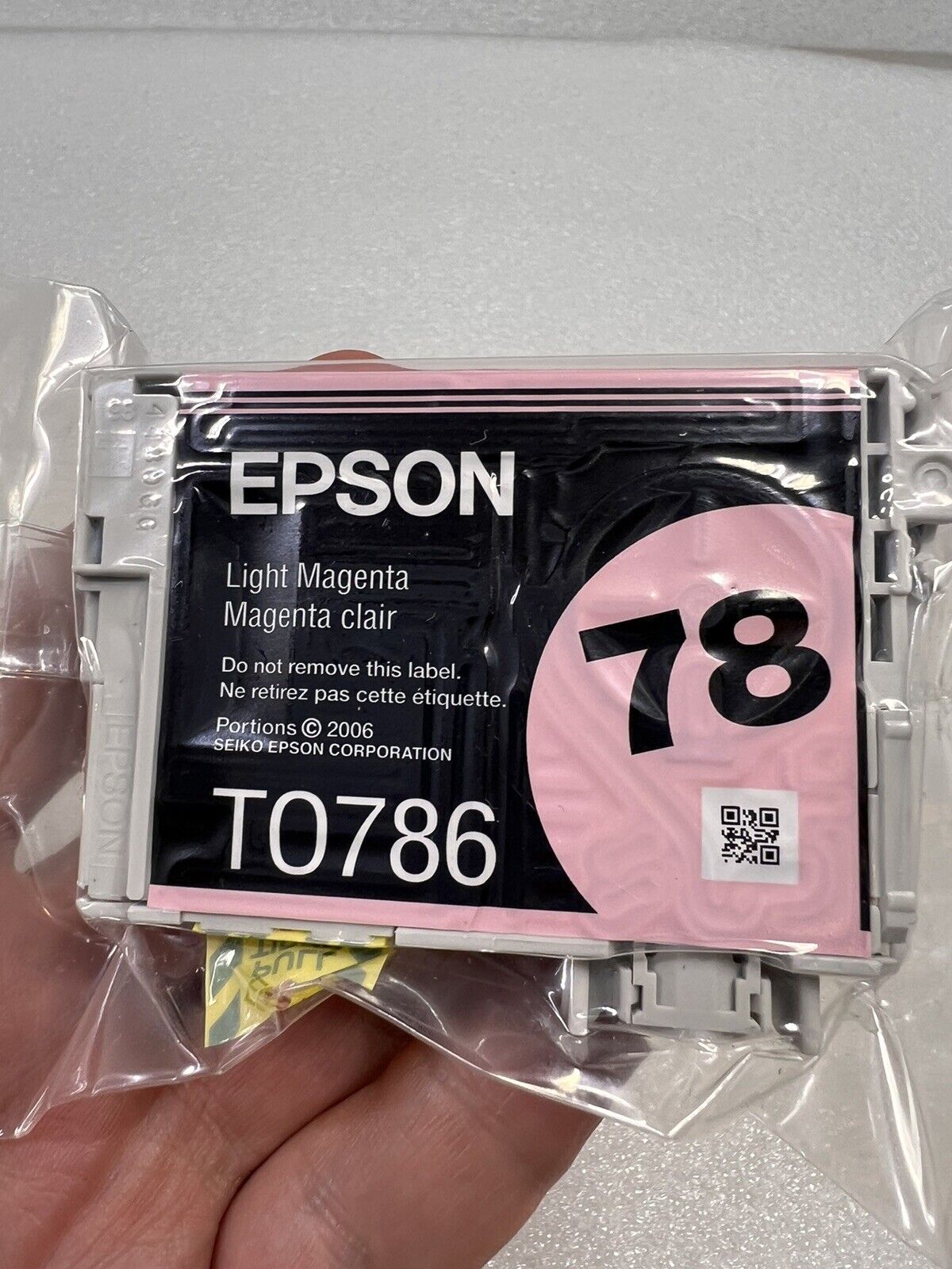 New Epson 78 Light Magenta Printer Ink Cartridge (T078420) Fresh Exp. 12/2024