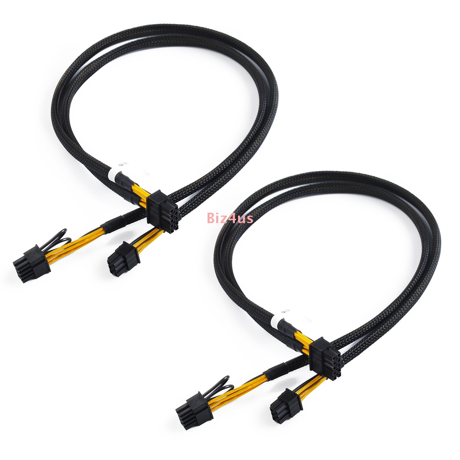 2x 10pin to 6pin + 8pin Power Adapter PCIE Cable For HP DL380 G8 G9 and GPU 50cm