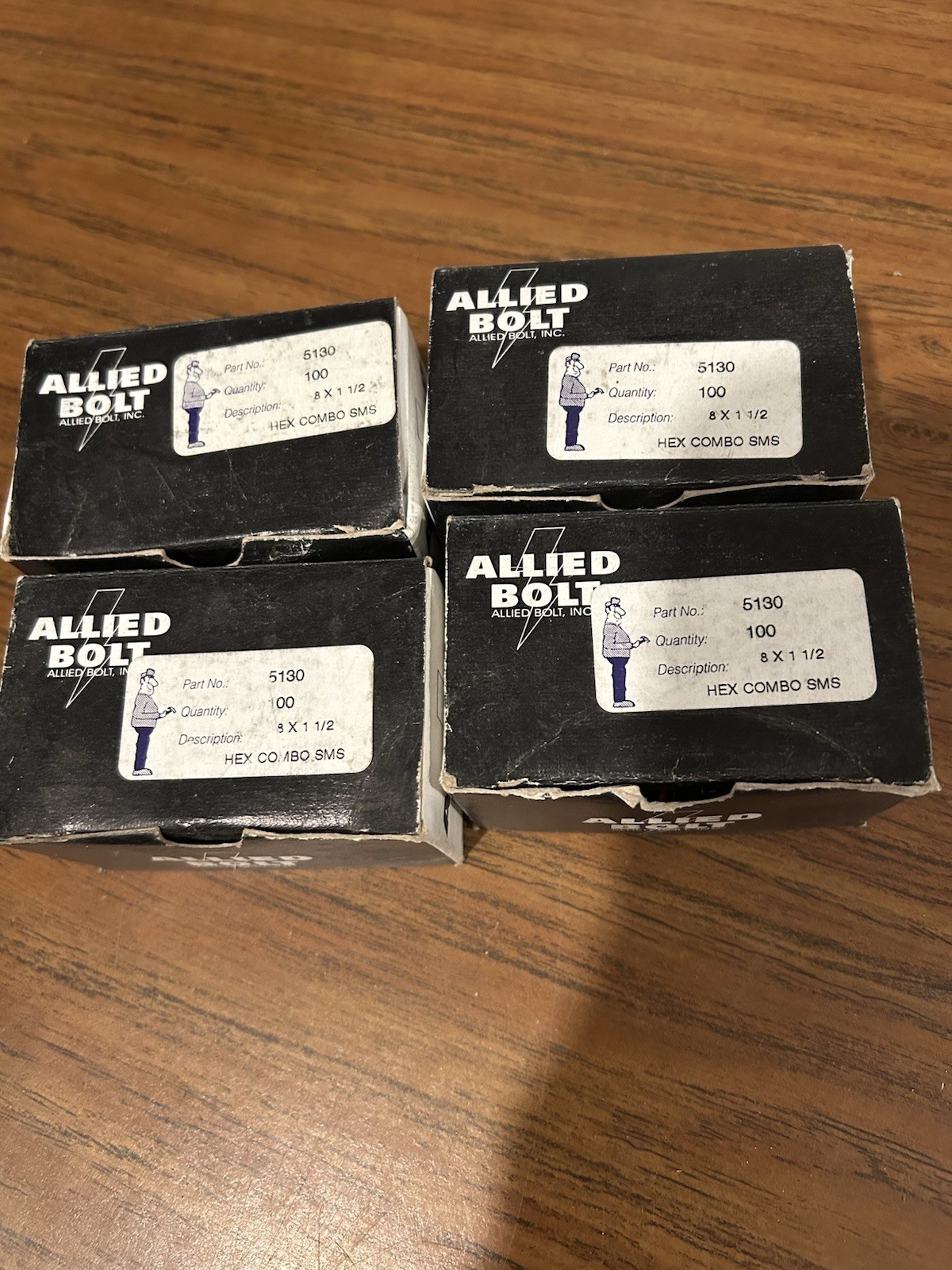 Allied Bolt Hex Screws Lot 8x1-1/2