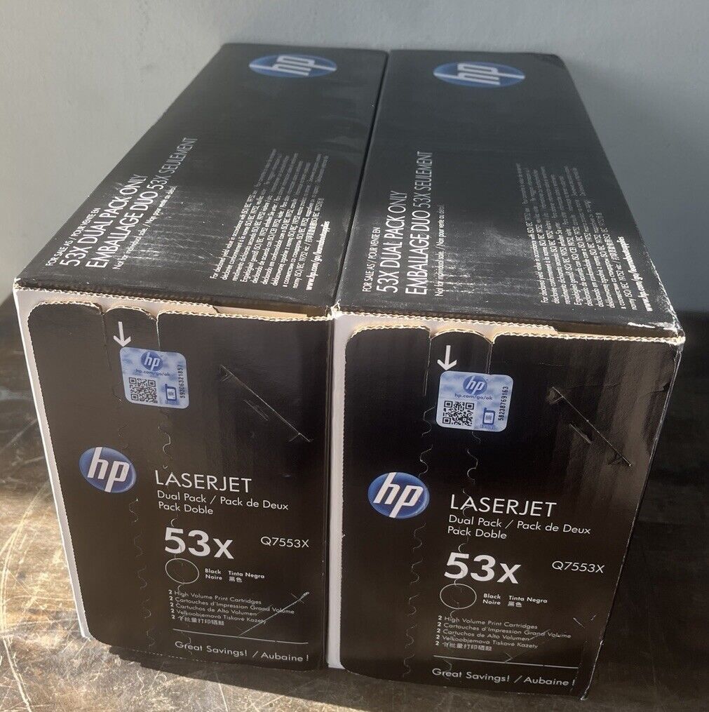 Lot 2 HP 53X Black Volume Print Cartridge Q7553X