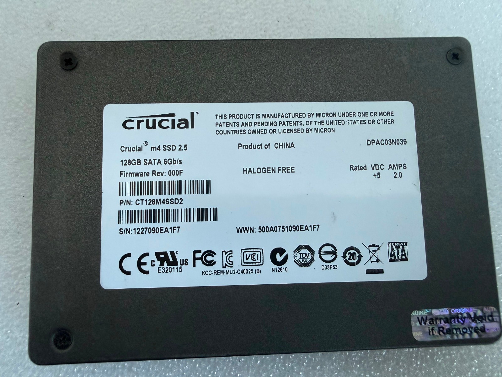 Crucial m4 128GB 2.5-inch SATA 6Gb/s Internal Solid State Drive CT128M4SSD2