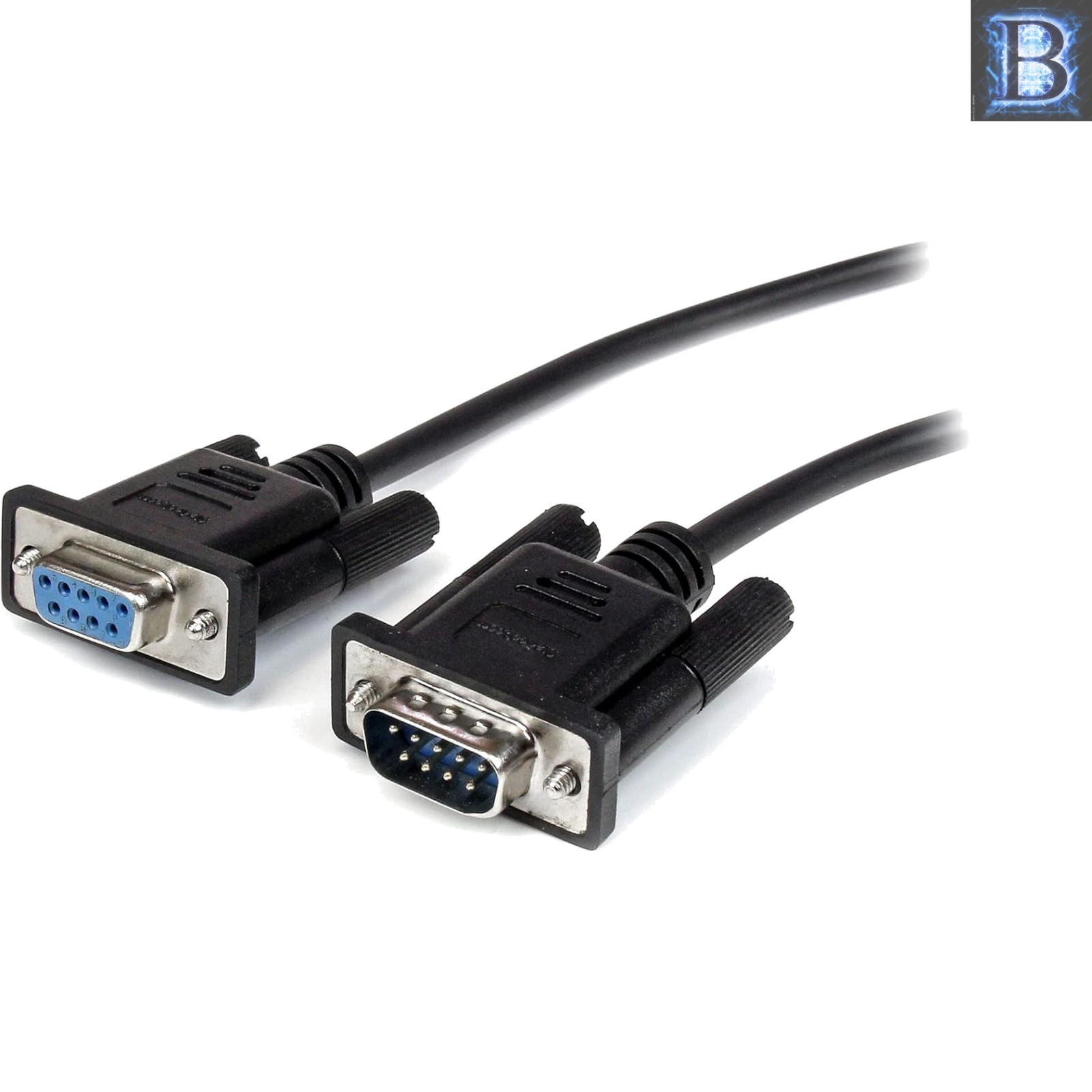 Versatile 2m Male to Female DB9 RS232 Extension Cable - Ideal for Serial Devices