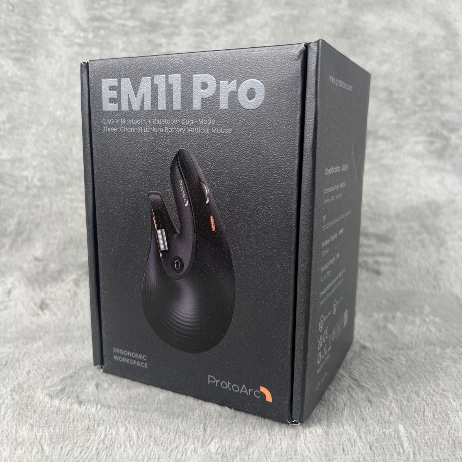 New - ProtoArc Ergonomic Bluetooth Mouse, EM11 Pro Vertical Mouse