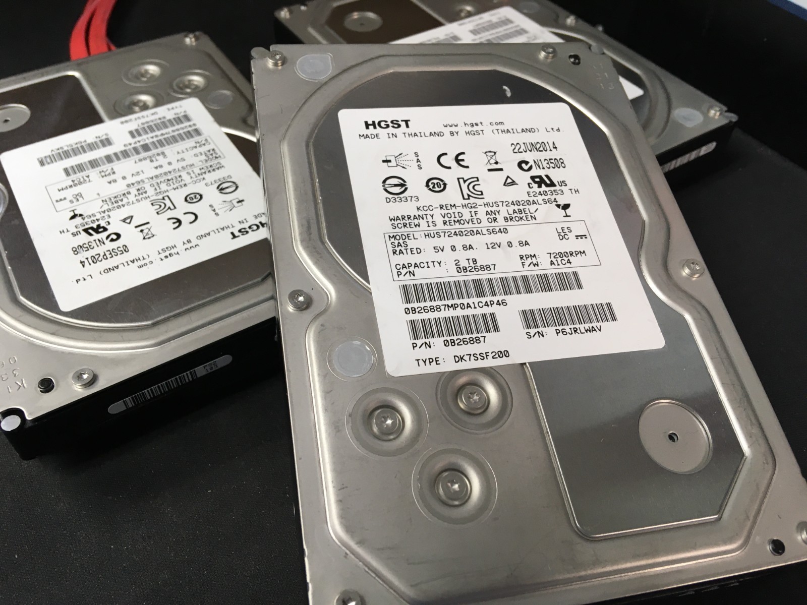 *LOT OF 10* HGST 2TB 7.2K 6G 3.5" SAS HDD HUS724020ALS640 *512 FORMAT