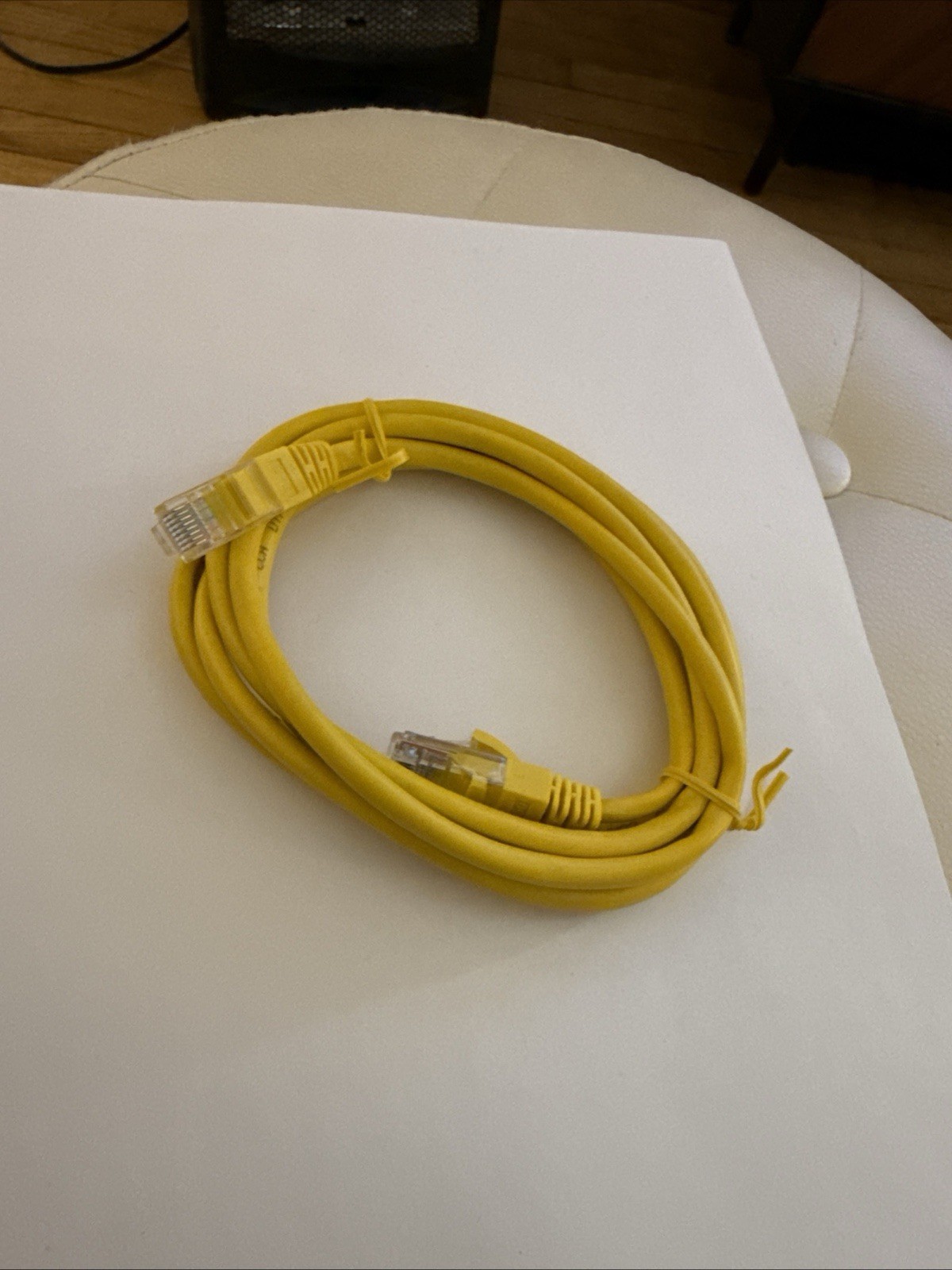 The product is a 6ft yellow Ethernet cable  Rohs