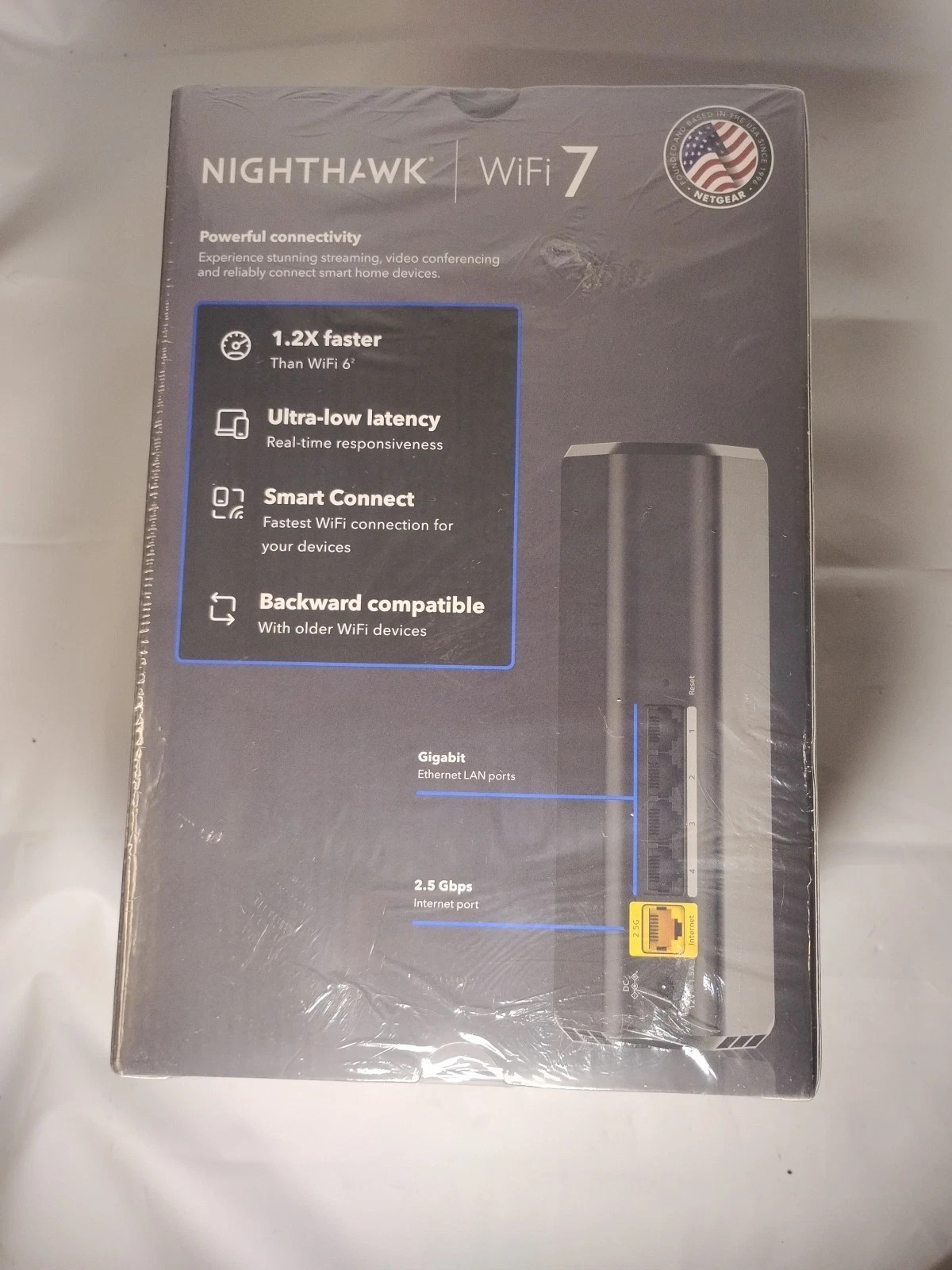 Netgear Nighthawk RS70 WiFi 7 Dual-Band Router.