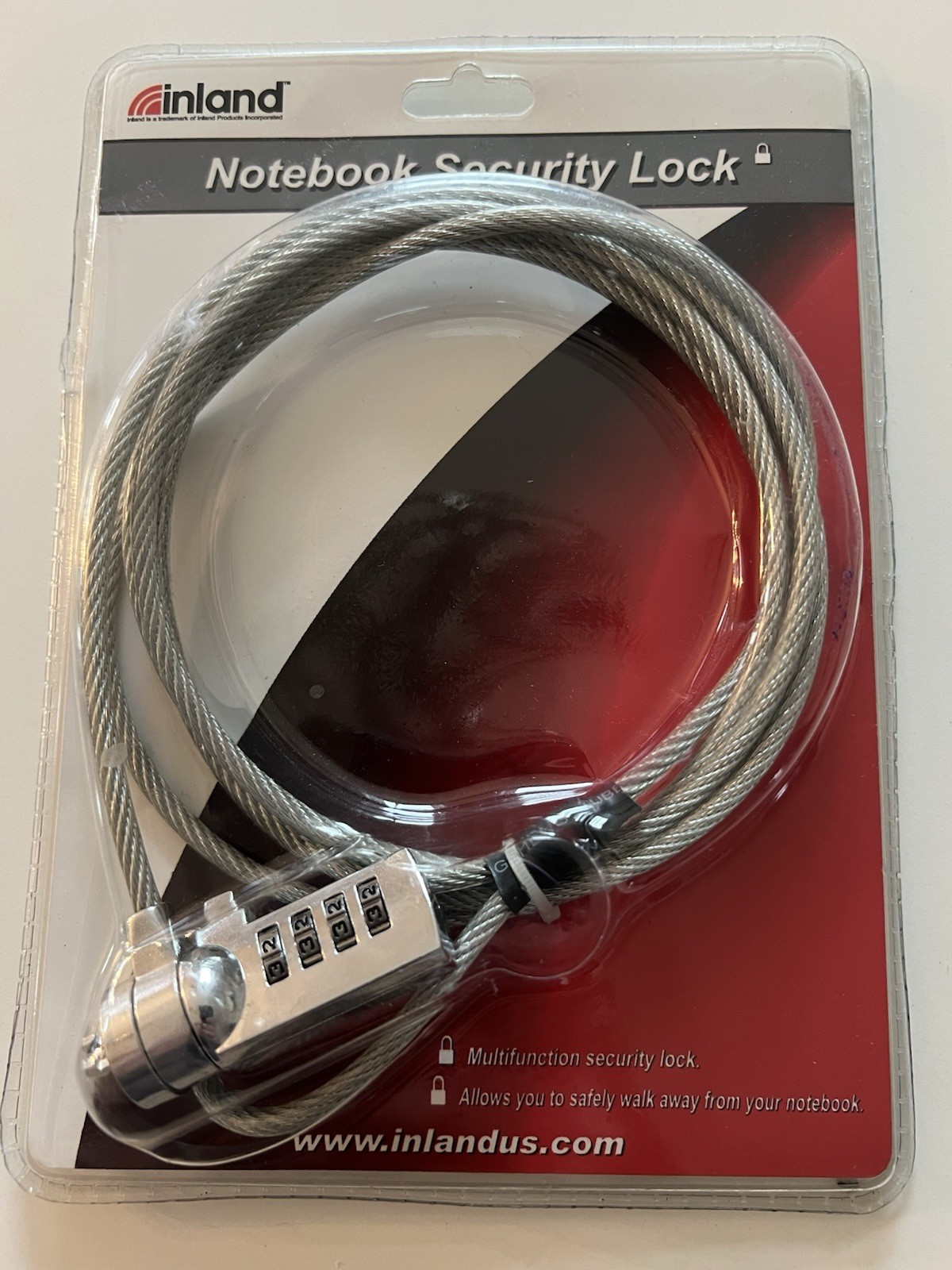 Genuine Inland Notebook / Laptop 3 Digit Combination Security Lock
