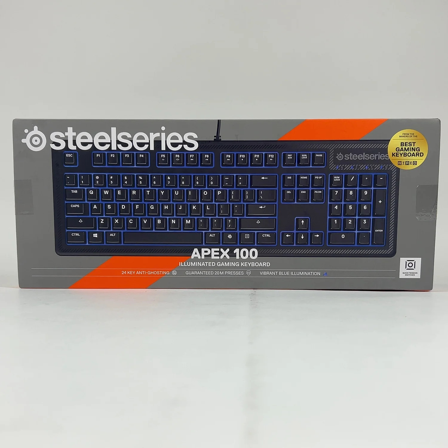 New SteelSeries Apex 100 KB-00004 Wired Gaming Keyboard Black